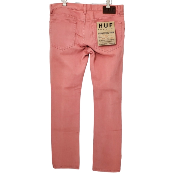 HUF WORLDWIDE Men's 5 Pocket Bull Denim Jeans sz 34✨️🆕️ - Picture 5 of 9